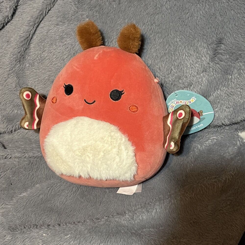 Squishmallows Mirren The Moth Plush 8" #1791 Stuffie Pillow Stuffed Animal MWT